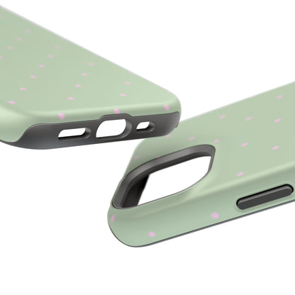 Polka Pop Case in Mint Green + Princess Pink