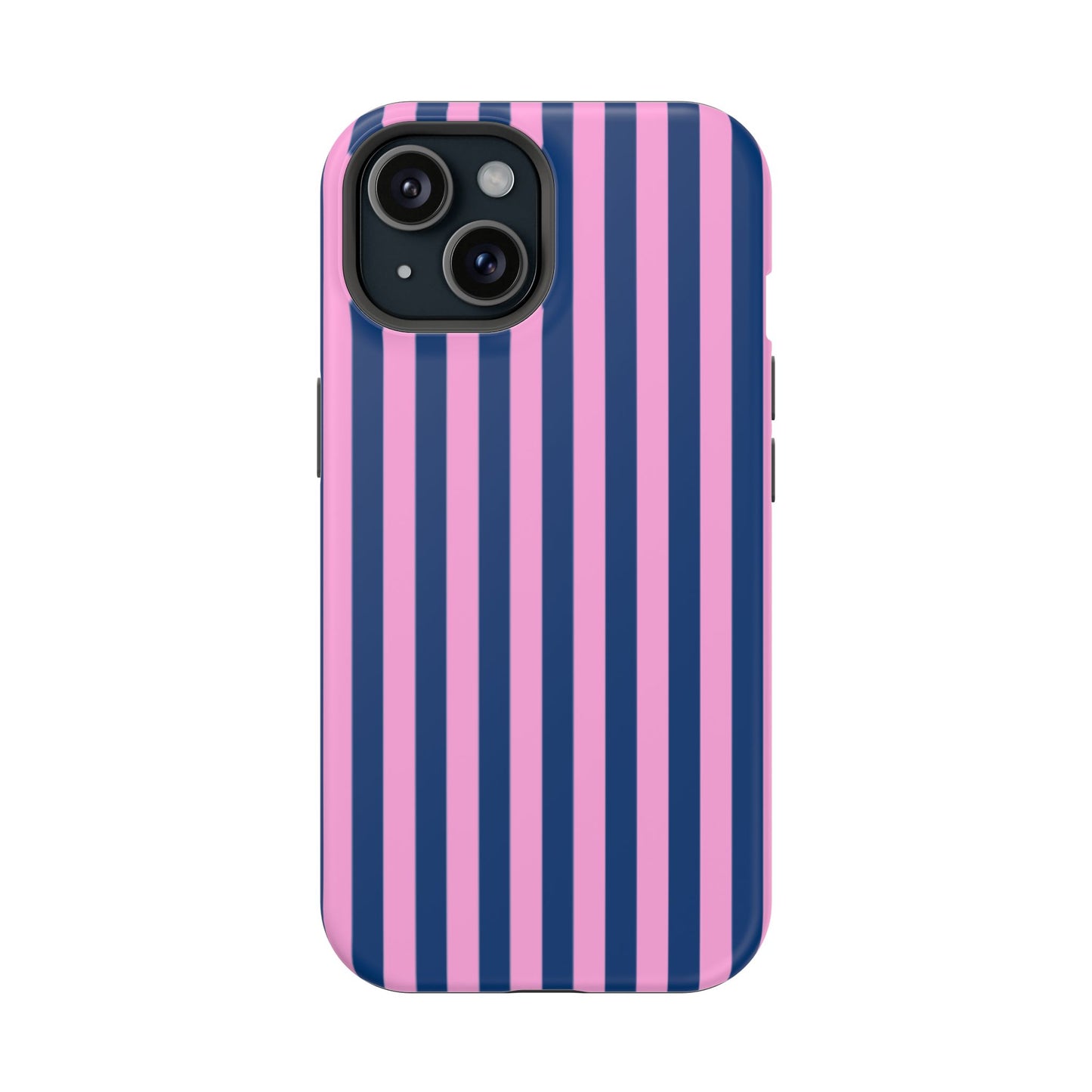 Summer Stripes Case in Dark Blue + Poppy Pink
