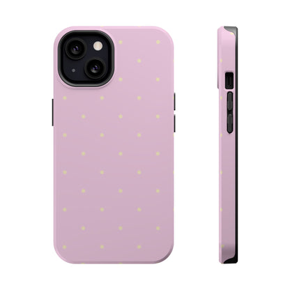 Polka Pop Case in Soft Pink + Butter Yellow