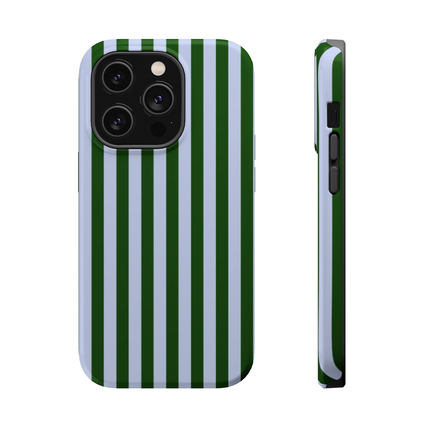 Summer Stripes Case in Forest Green + Baby Blue