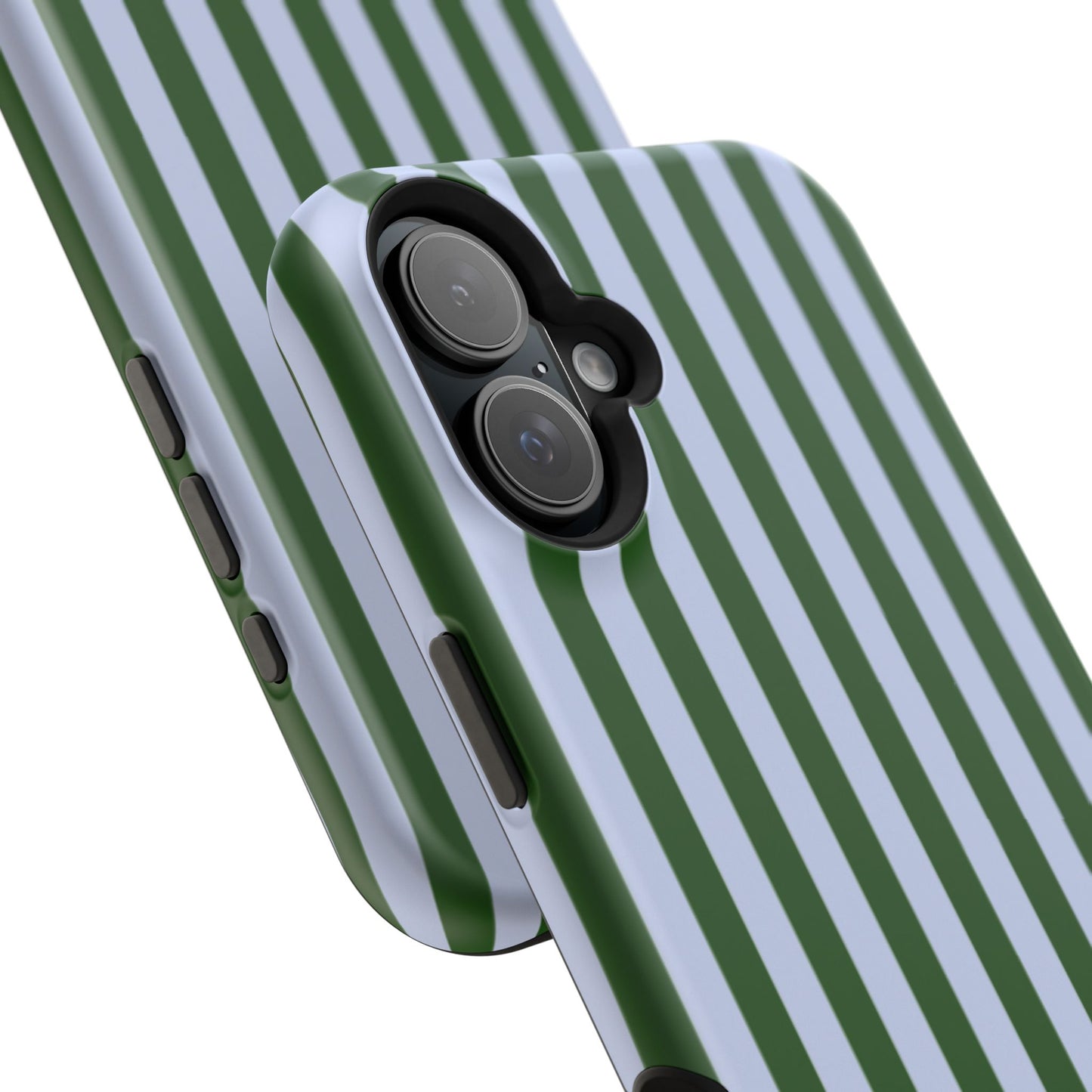 Summer Stripes Case in Forest Green + Baby Blue