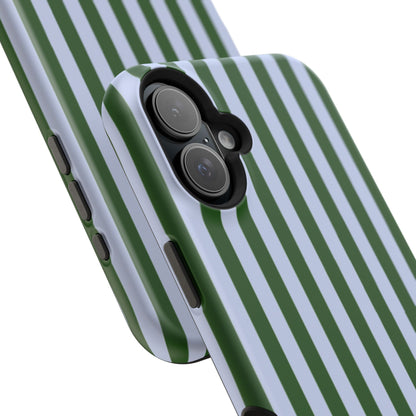 Summer Stripes Case in Forest Green + Baby Blue