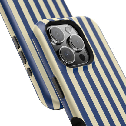 Summer Stripes Case in Butter Yellow + Dark Blue