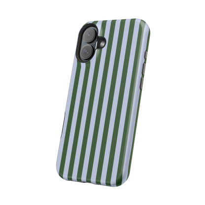 Summer Stripes Case in Forest Green + Baby Blue