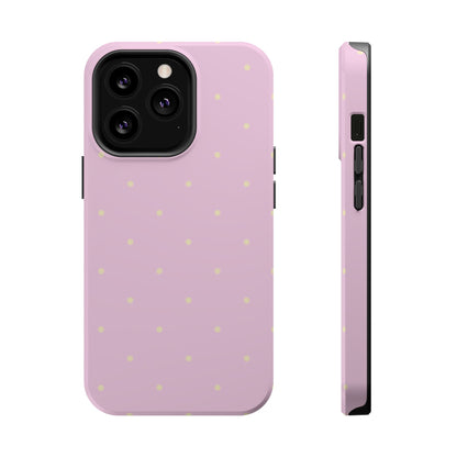 Polka Pop Case in Soft Pink + Butter Yellow
