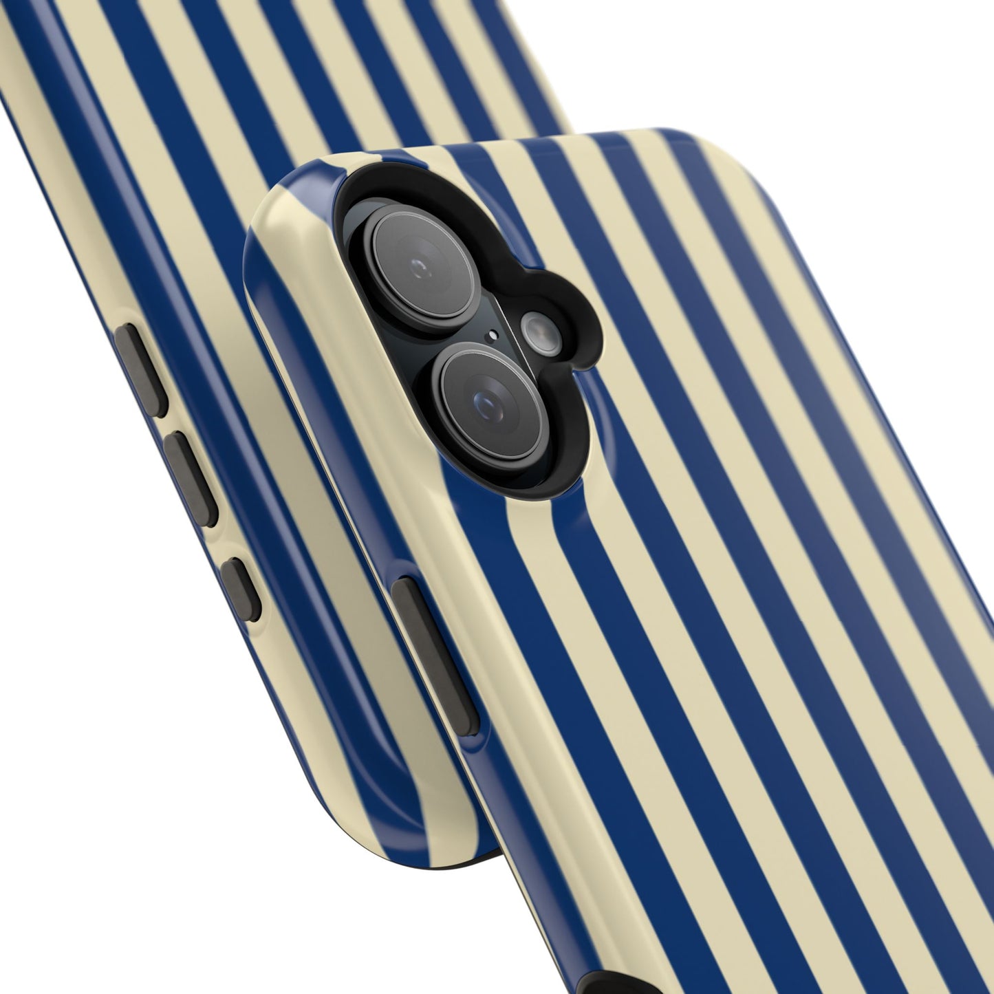 Summer Stripes Case in Butter Yellow + Dark Blue