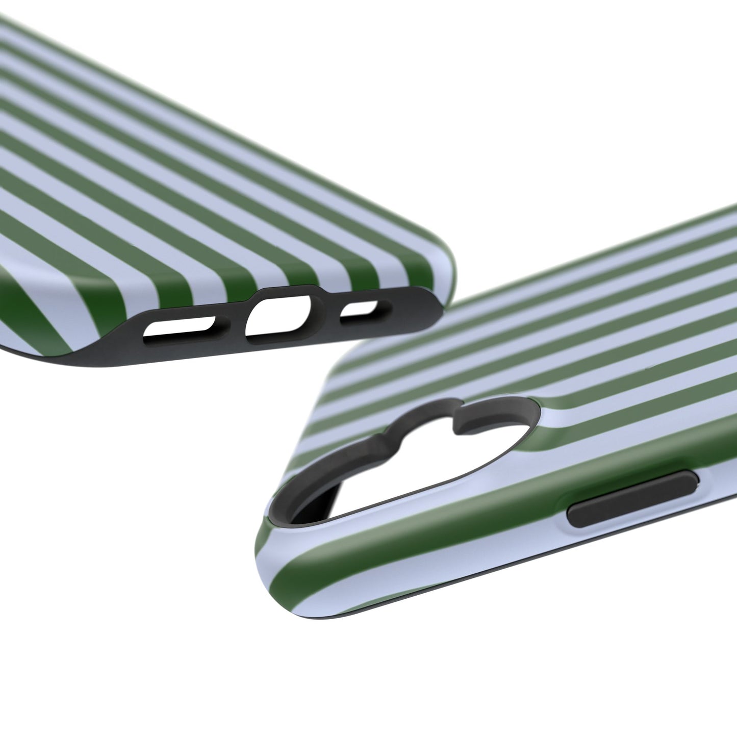 Summer Stripes Case in Forest Green + Baby Blue