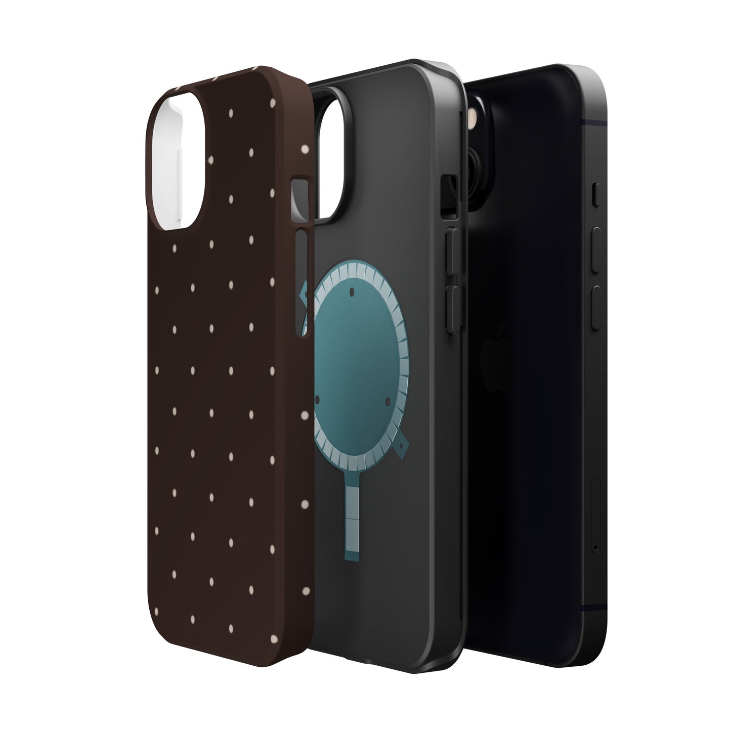 Polka Pop Case in Espresso Brown + Off White