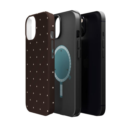 Polka Pop Case in Espresso Brown + Off White