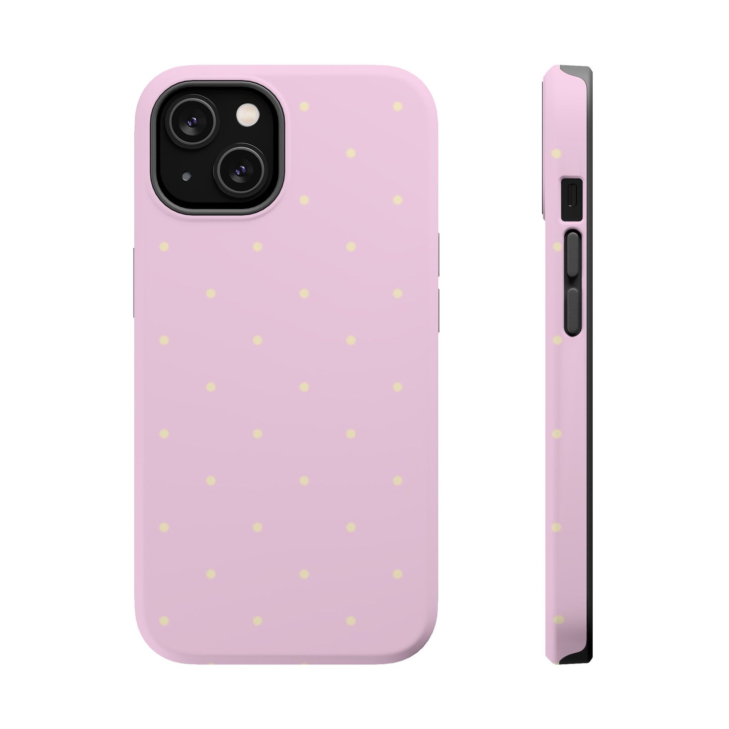 Polka Pop Case in Soft Pink + Butter Yellow