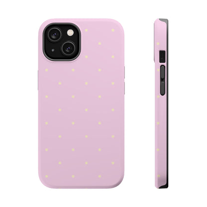 Polka Pop Case in Soft Pink + Butter Yellow