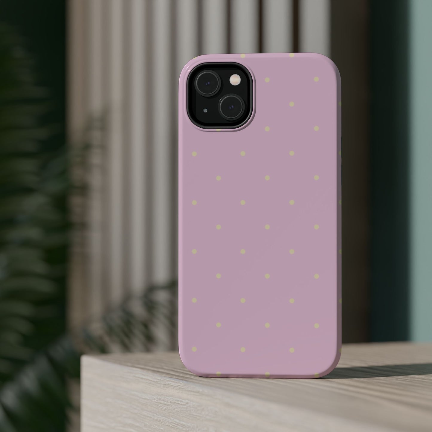 Polka Pop Case in Soft Pink + Butter Yellow