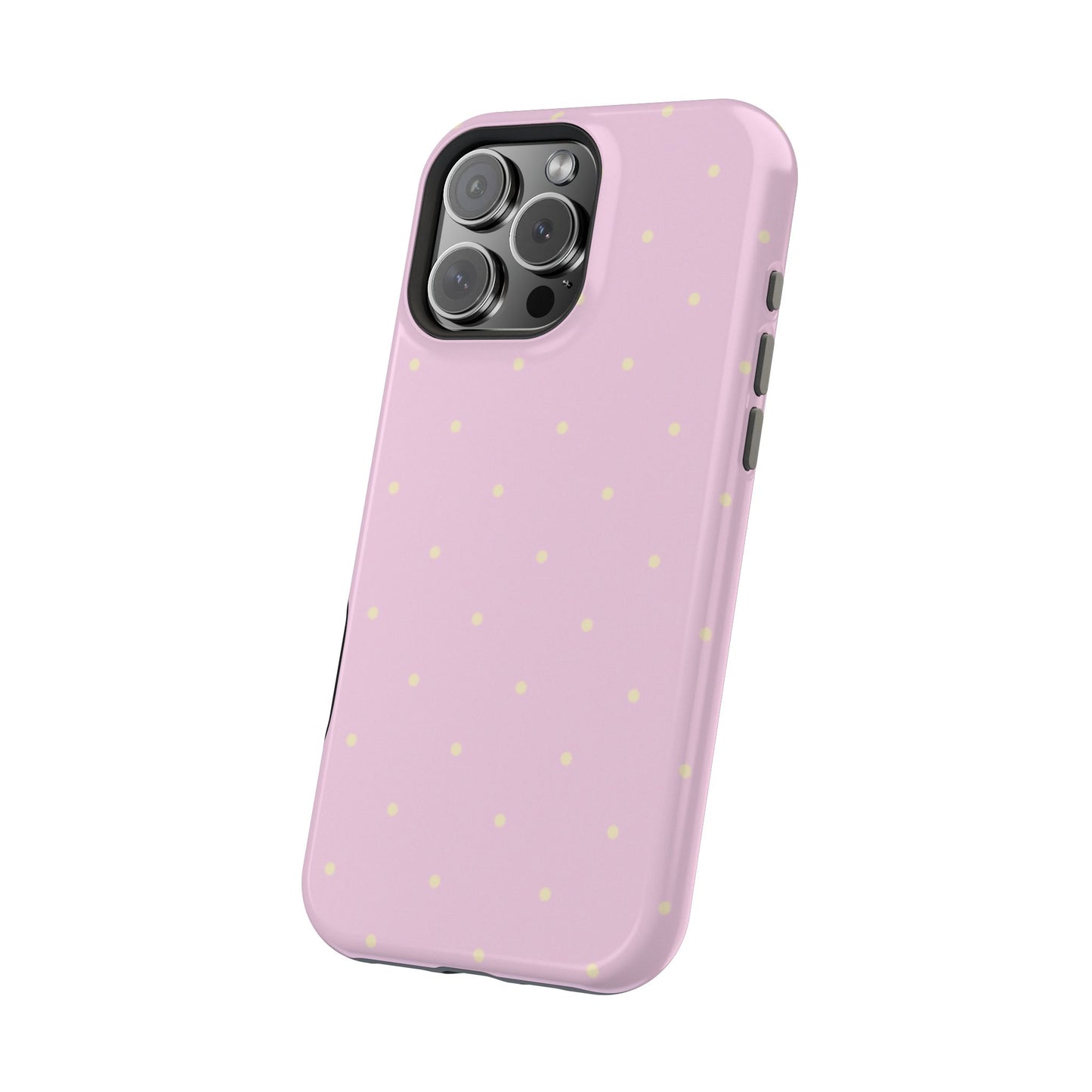 Polka Pop Case in Soft Pink + Butter Yellow