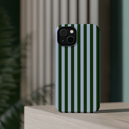 Summer Stripes Case in Forest Green + Baby Blue