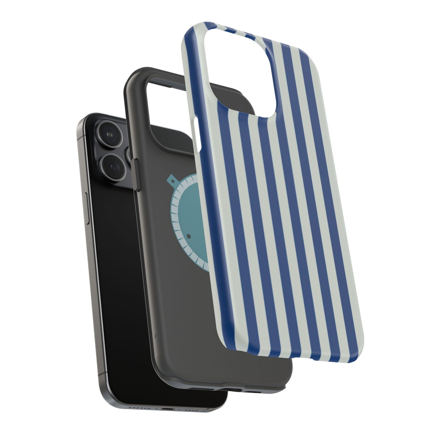 Summer Stripes Case in Dark Blue + Baby Blue