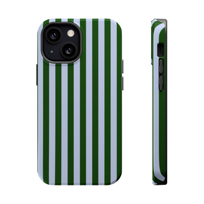 Summer Stripes Case in Forest Green + Baby Blue