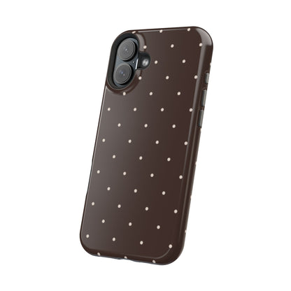 Polka Pop Case in Espresso Brown + Off White