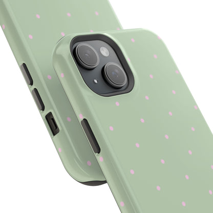 Polka Pop Case in Mint Green + Princess Pink