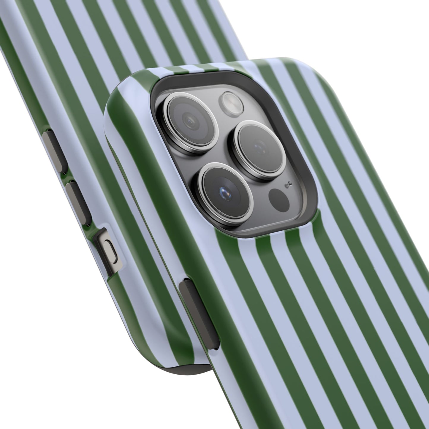Summer Stripes Case in Forest Green + Baby Blue
