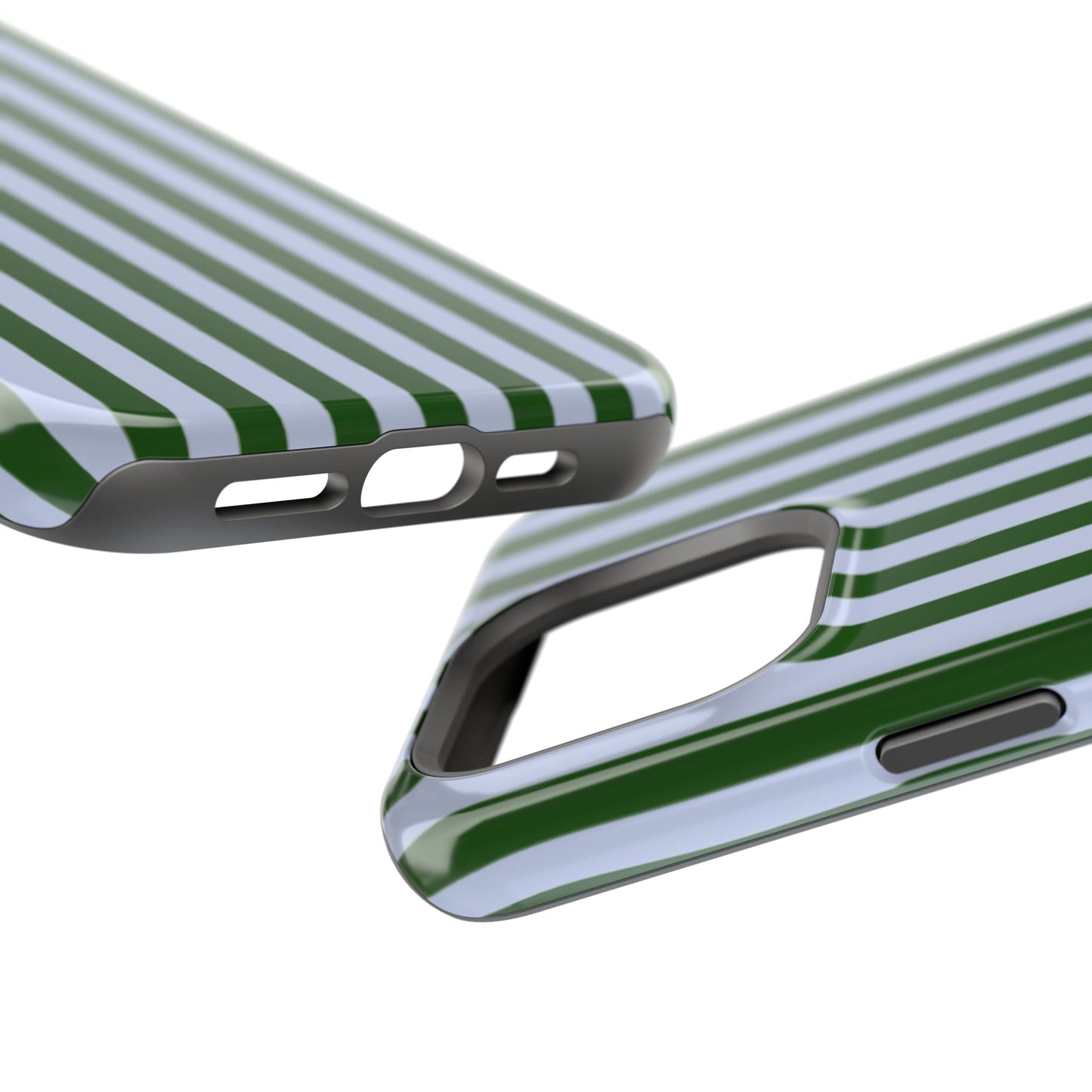Summer Stripes Case in Forest Green + Baby Blue