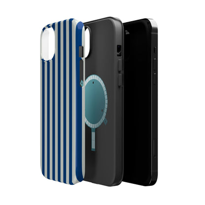 Summer Stripes Case in Dark Blue + Baby Blue