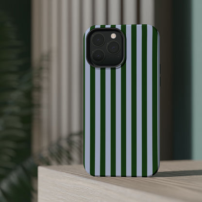 Summer Stripes Case in Forest Green + Baby Blue