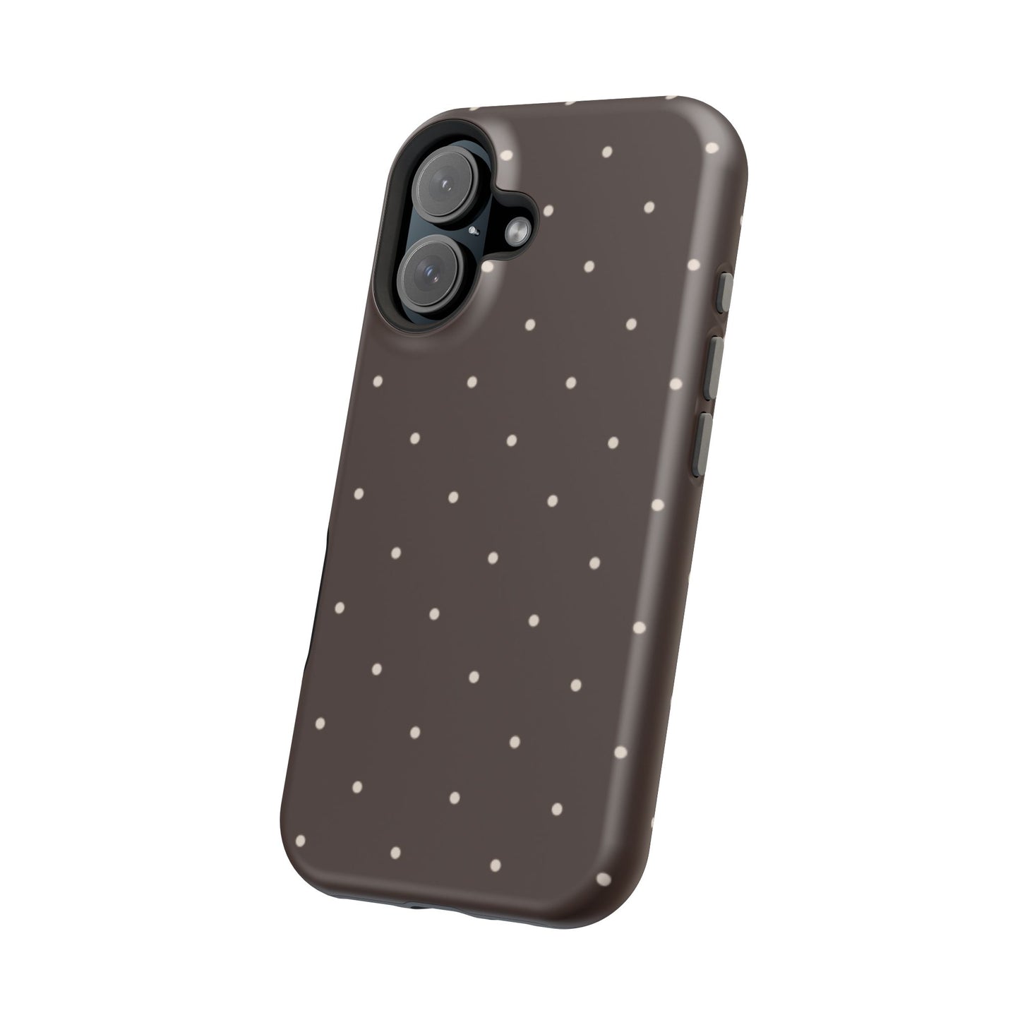 Polka Pop Case in Espresso Brown + Off White
