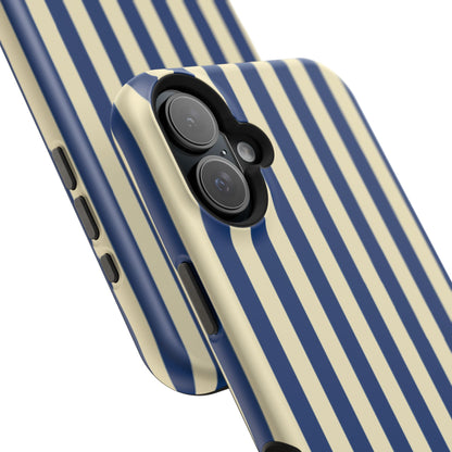 Summer Stripes Case in Butter Yellow + Dark Blue
