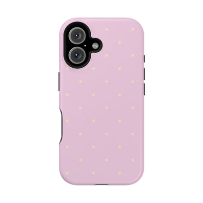 Polka Pop Case in Soft Pink + Butter Yellow