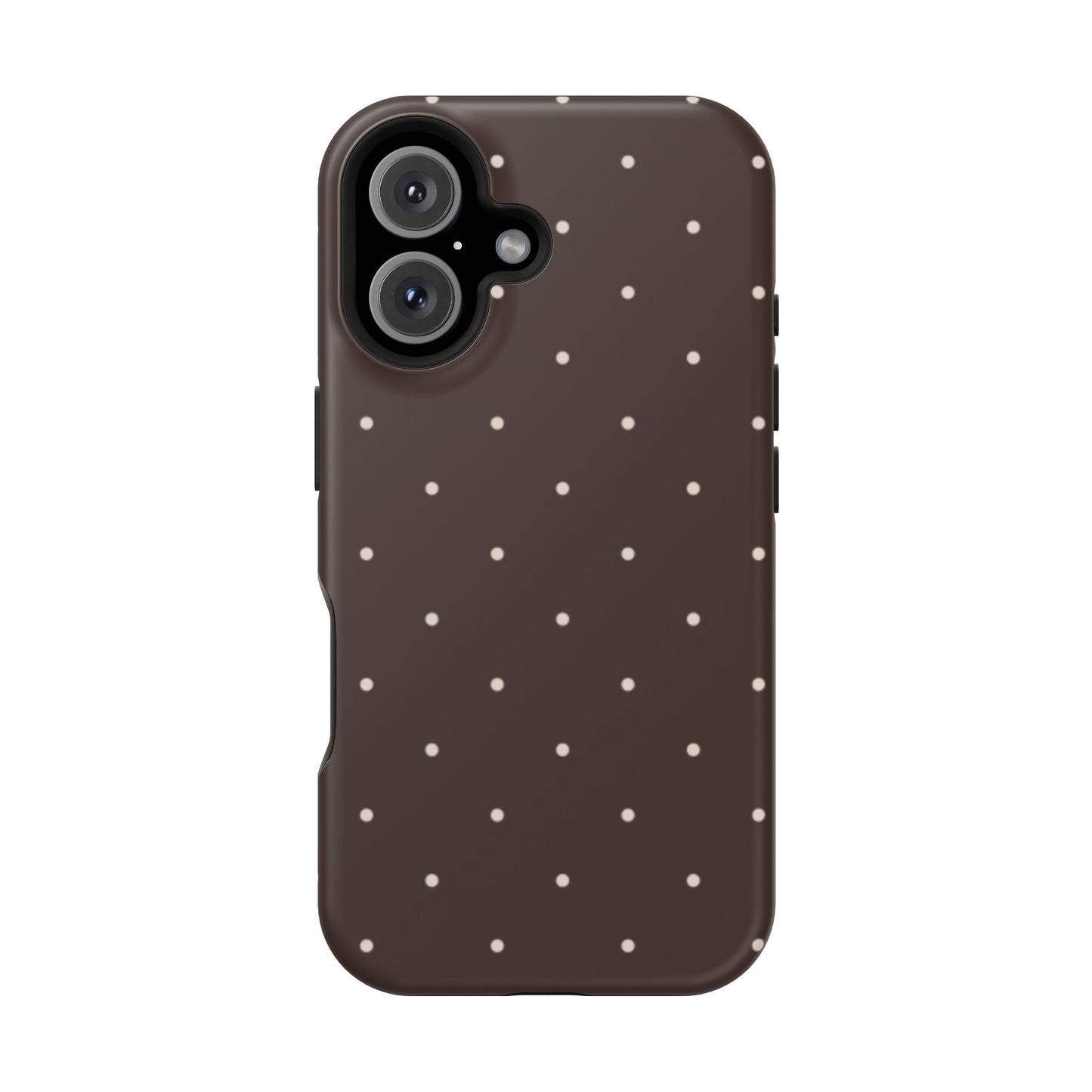 Polka Pop Case in Espresso Brown + Off White