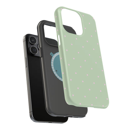 Polka Pop Case in Mint Green + Princess Pink