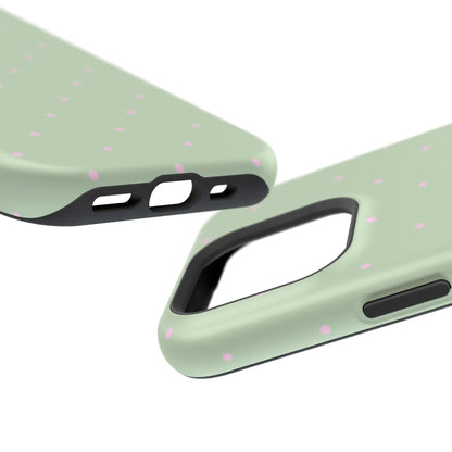 Polka Pop Case in Mint Green + Princess Pink
