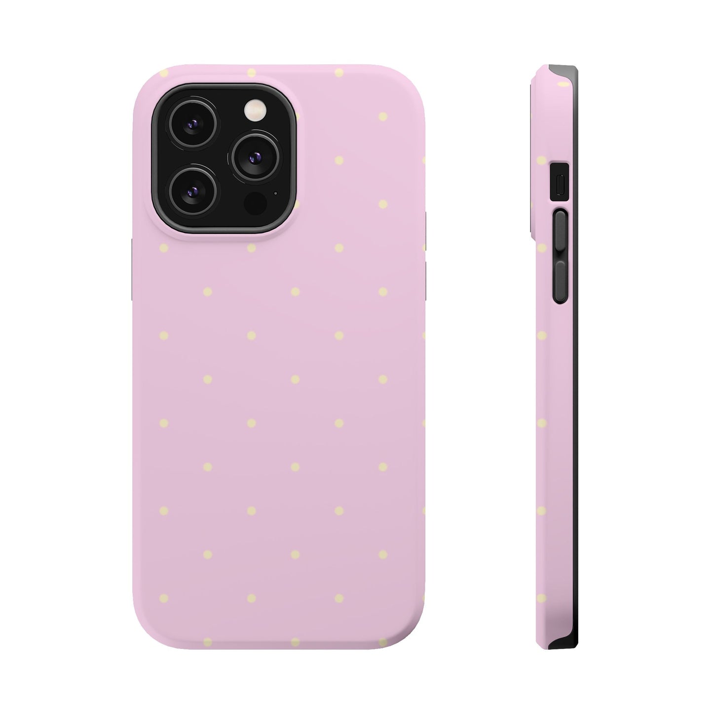 Polka Pop Case in Soft Pink + Butter Yellow