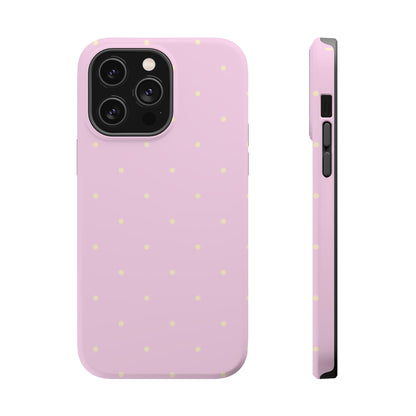 Polka Pop Case in Soft Pink + Butter Yellow