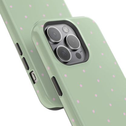 Polka Pop Case in Mint Green + Princess Pink