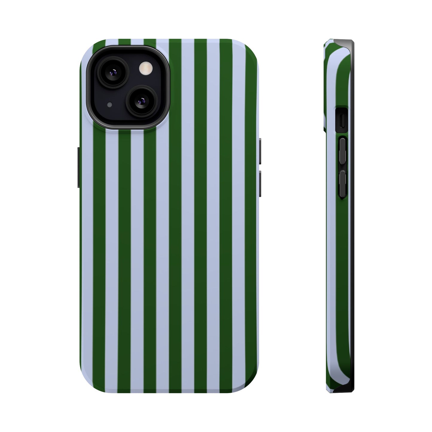 Summer Stripes Case in Forest Green + Baby Blue