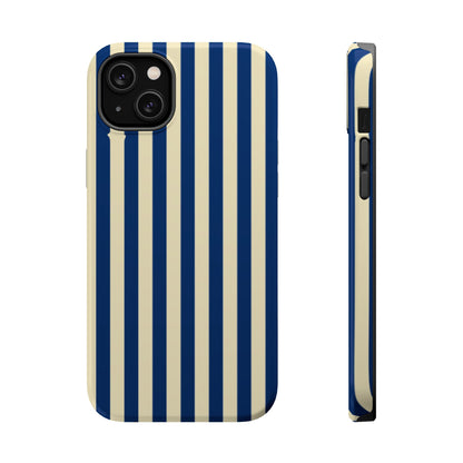Summer Stripes Case in Butter Yellow + Dark Blue