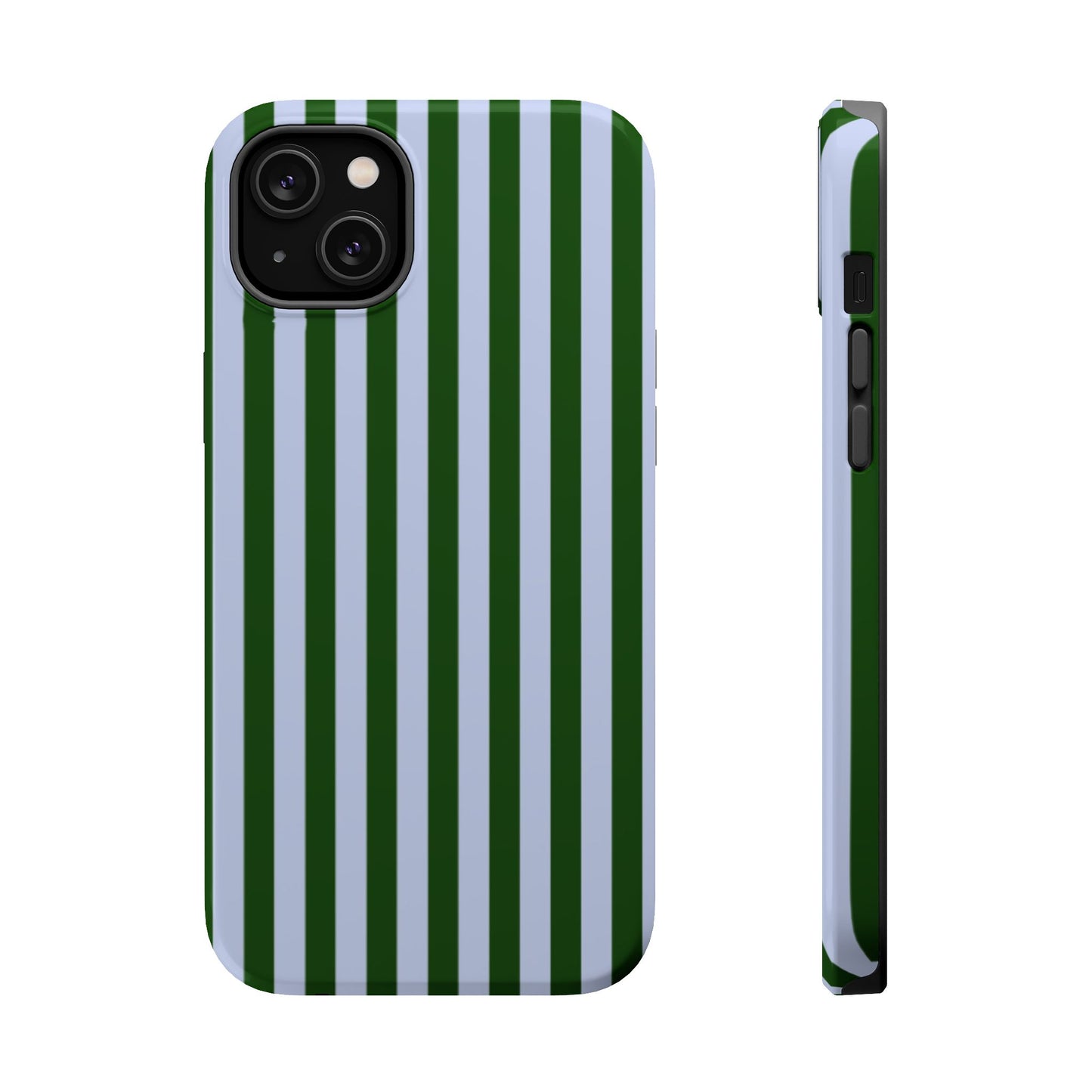 Summer Stripes Case in Forest Green + Baby Blue