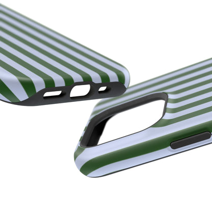 Summer Stripes Case in Forest Green + Baby Blue