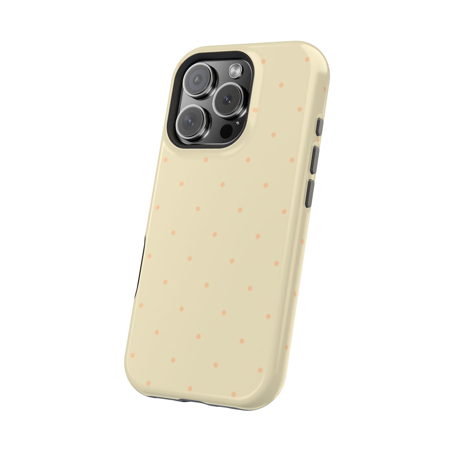 Polka Pop Case in Butter Yellow + Creamy Orange