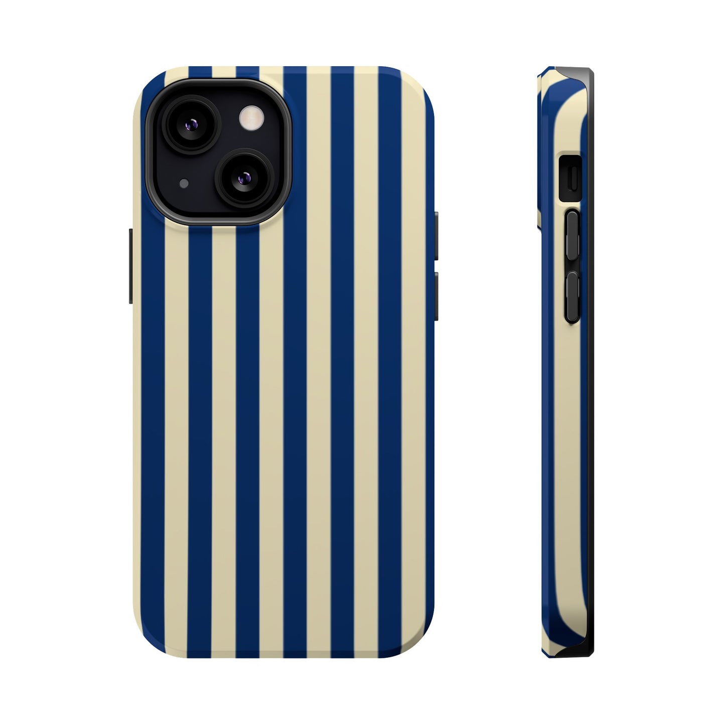 Summer Stripes Case in Butter Yellow + Dark Blue