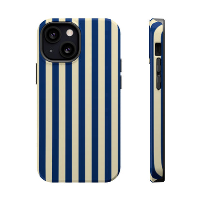 Summer Stripes Case in Butter Yellow + Dark Blue