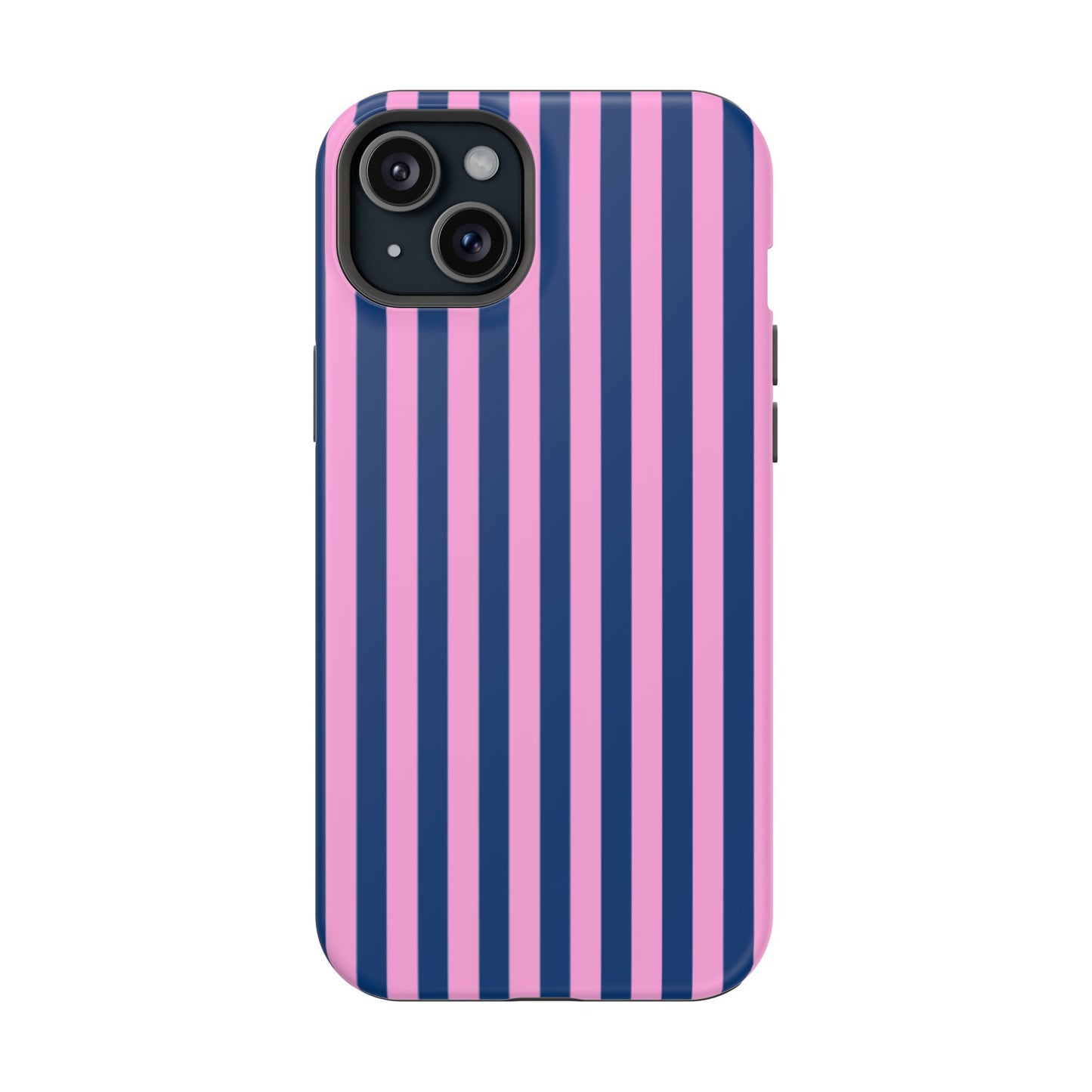 Summer Stripes Case in Dark Blue + Poppy Pink