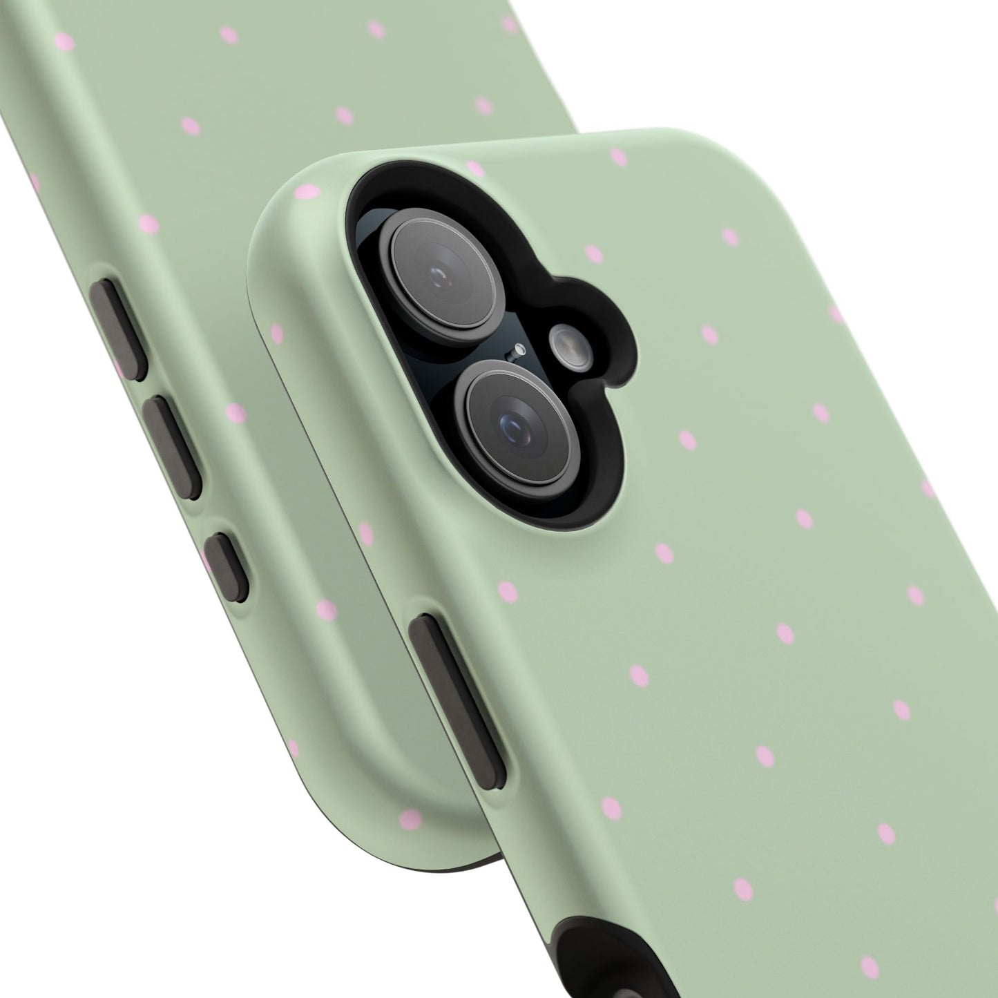 Polka Pop Case in Mint Green + Princess Pink
