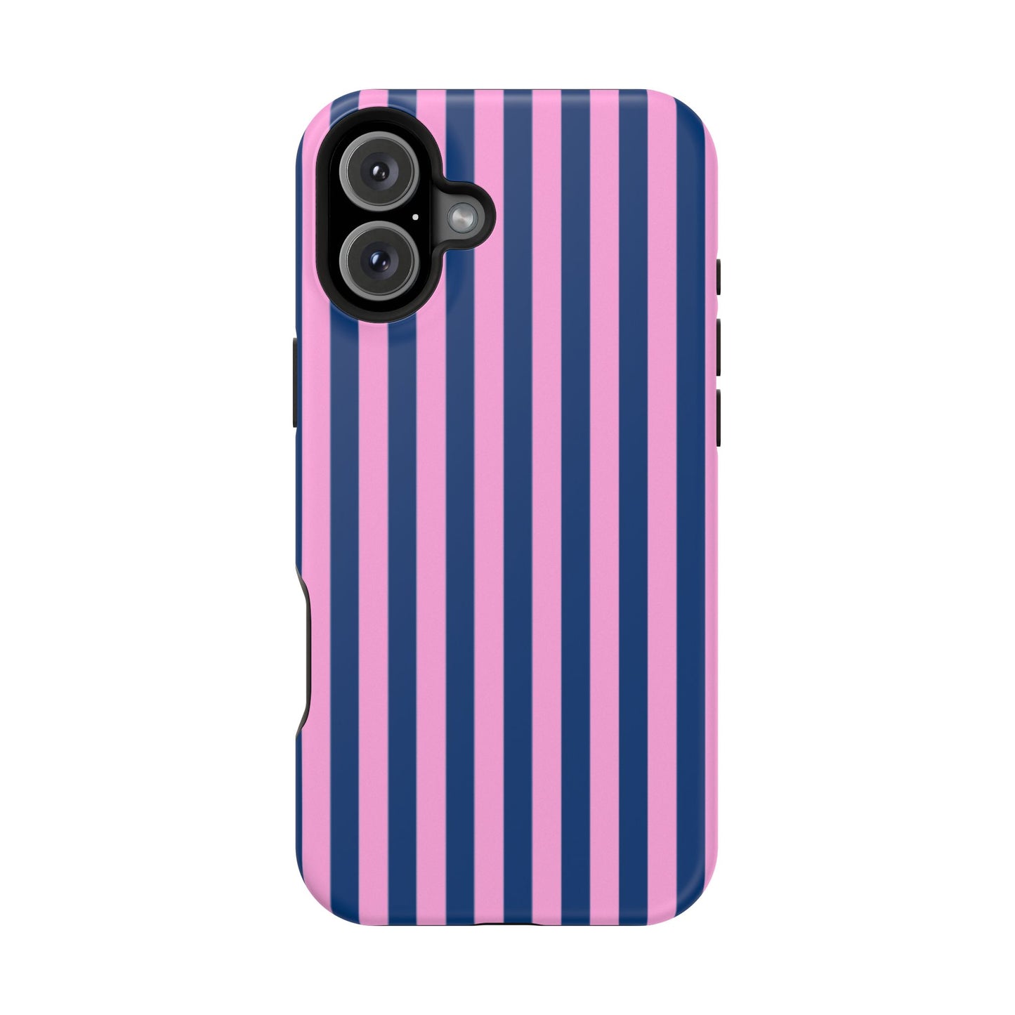 Summer Stripes Case in Dark Blue + Poppy Pink