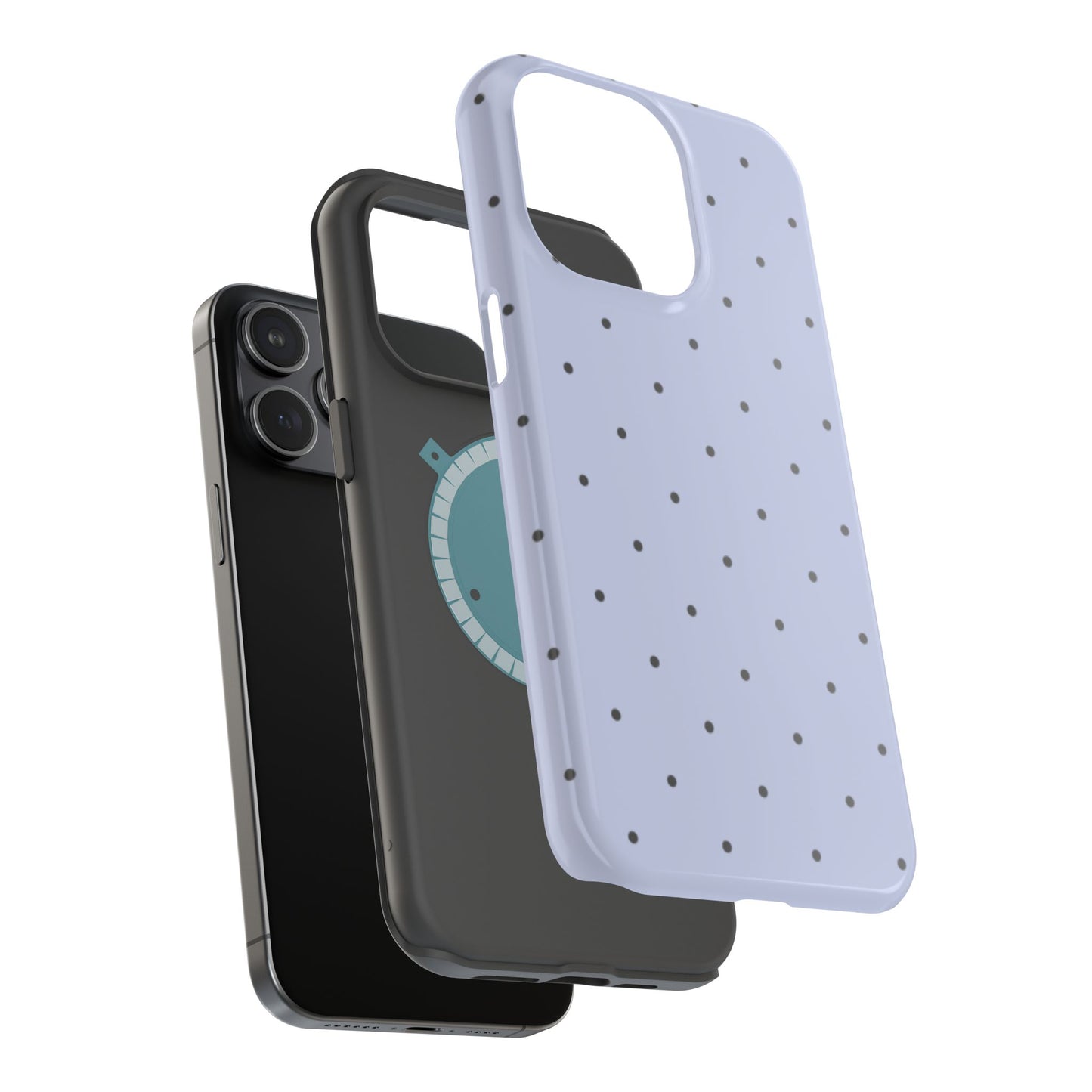 Polka Pop Case in Sabrina Blue + Pastel Black
