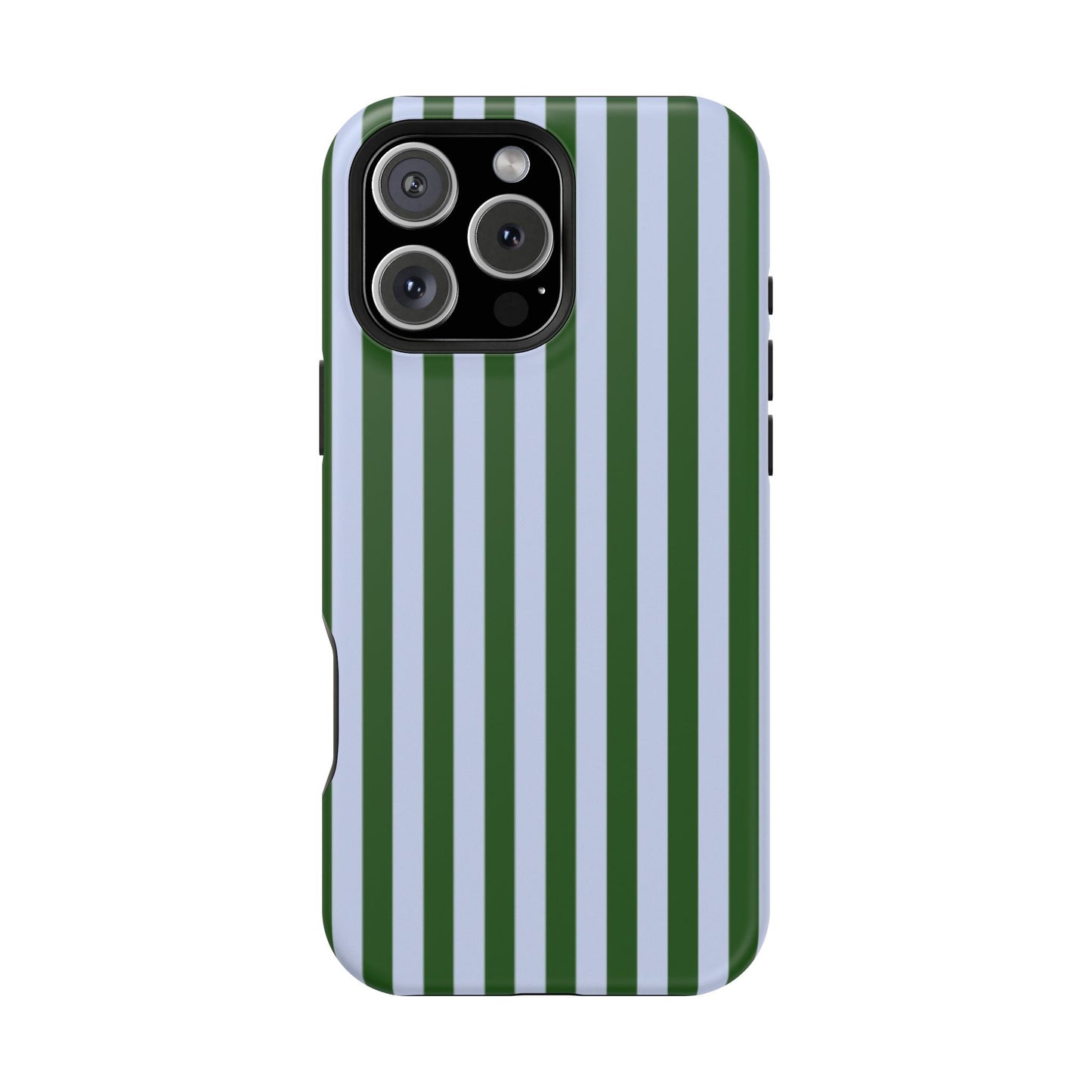 Summer Stripes Case in Forest Green + Baby Blue