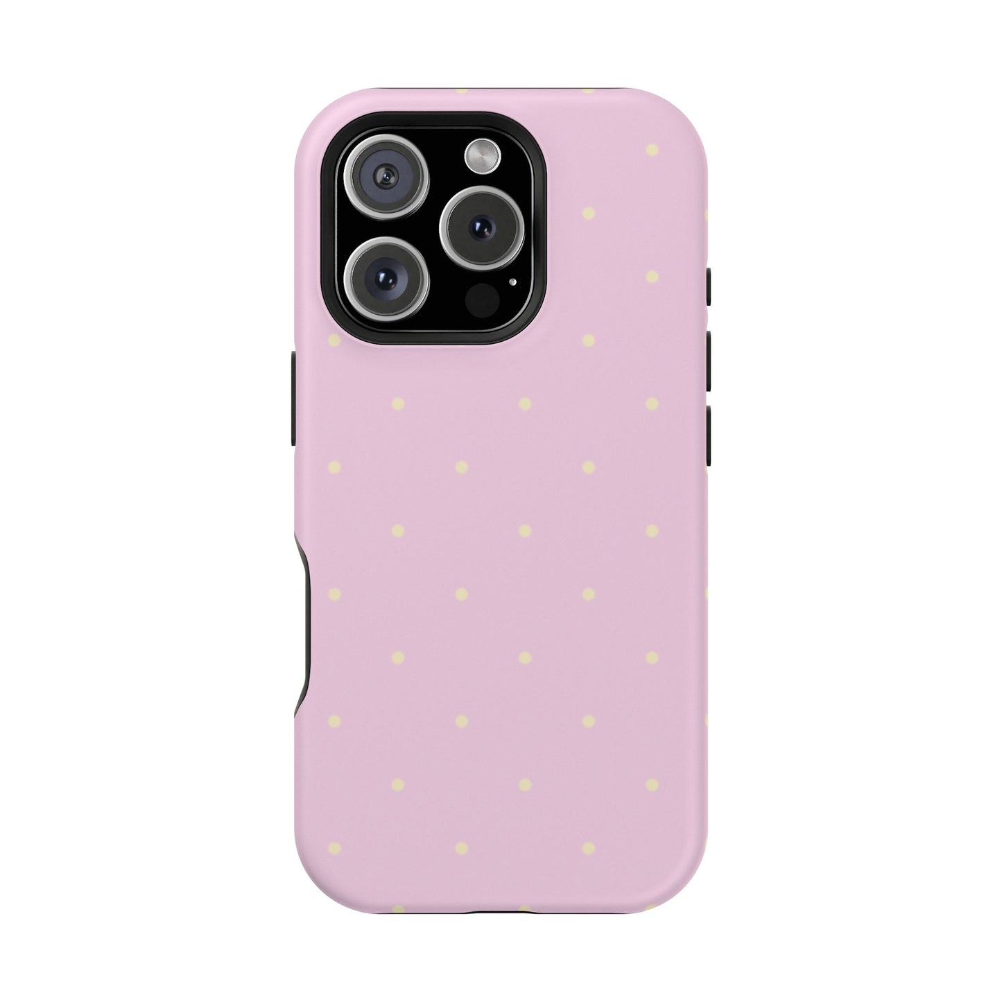 Polka Pop Case in Soft Pink + Butter Yellow