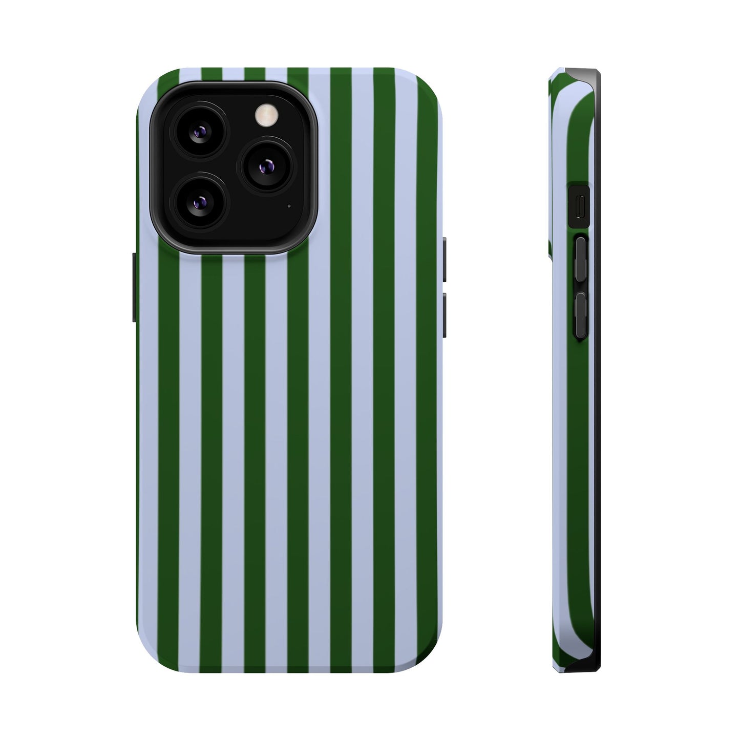 Summer Stripes Case in Forest Green + Baby Blue
