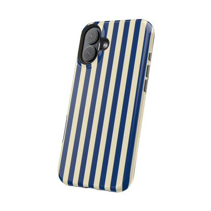 Summer Stripes Case in Butter Yellow + Dark Blue
